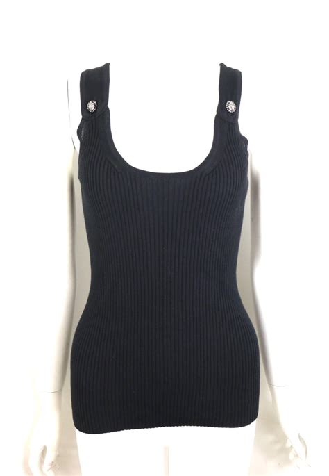 chanel knit tank|chanel cotton blouses.